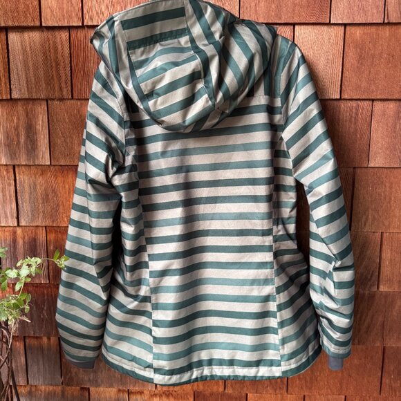Mountain Hardwear Green/Tan Striped Barnsie Jacket in Women's Large - Picture 5 of 15